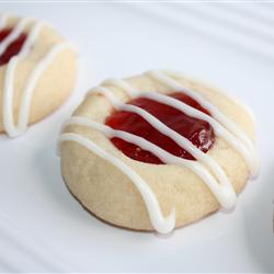 Raspberry and Almond Shortbread Thumbprints Cookies