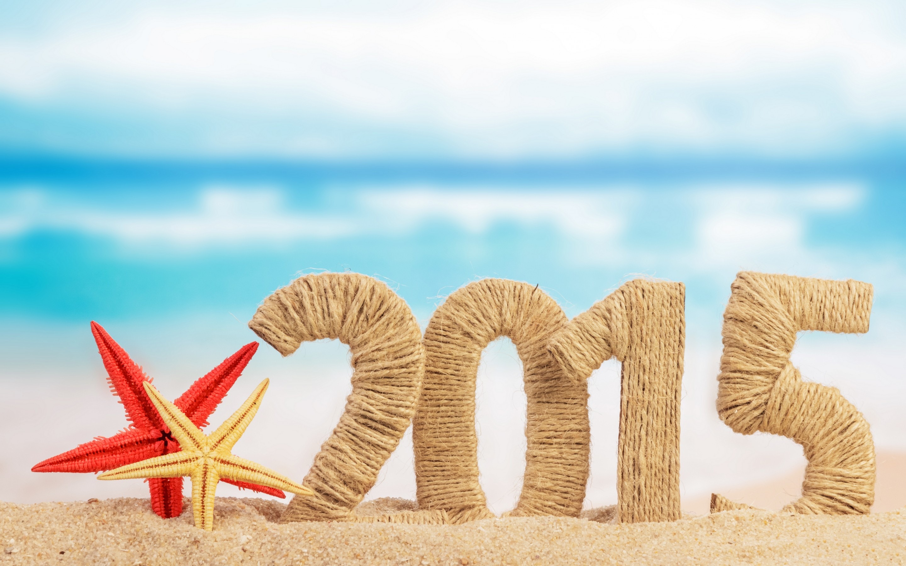 Happy New Year 2015 Beach HD Wallpapers